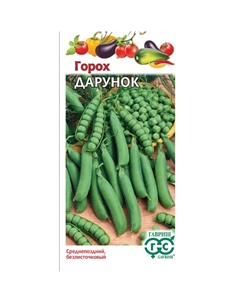 Семена Горох Дарунок, безлисточковый 10 г Гавриш