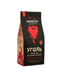 Уголь пакет 3 кг Pikmeister
