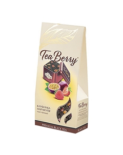 Чай черный  Сочная клубника со вкусом маракуйи 100 г Teaberry