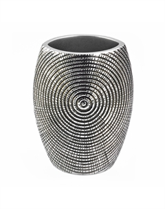 Стакан для зубных щеток Wasserkraft серебряный 8х7х10 см