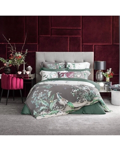 Пододеяльник Альфабия серый с изумрудным 220х240 см Togas