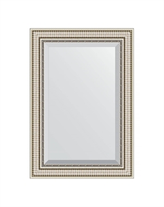 Зеркало с фацетом в багетной раме серебряный акведук 93 мм 67х97 см Evoform