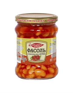 Фасоль в томатном соусе острая, 470 г Давыдовский продукт
