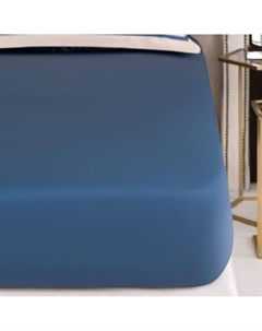 Простыня на резинке Фонтени синий 160х200+35 Togas