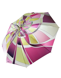 Зонт-трость женский Желтый/абстракция сатин UFJ0023-7 Fabretti