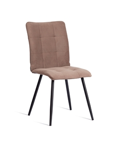 Стул разборный велюровый бежевый с чёрным 46х55х89 см Tc