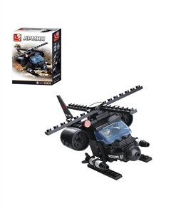 Конструктор военный вертолет (M38-B0587G) Sluban
