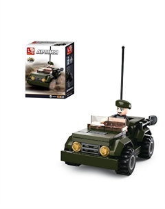Конструктор военный джип (M38-B0587F) Sluban