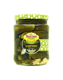 Огурчики соленые бочковые 680 г Веселая грядка