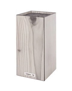 Подставка для кухонных ножей белое дерево 10х10х23см Composeeat