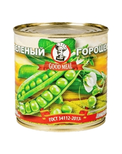 Горошек зеленый гост евробанка 400 г Good meal