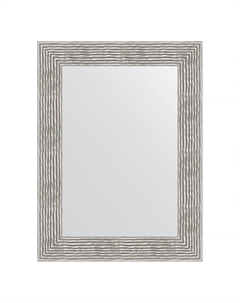 Зеркало в багетной раме волна хром 90 мм 60х80 см Evoform