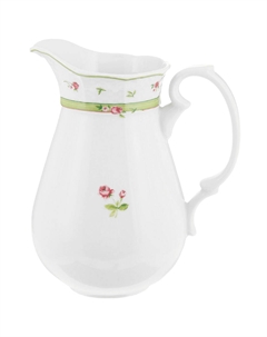 Молочник Menuet, декор Роза, зеленая отводка 1 л Thun