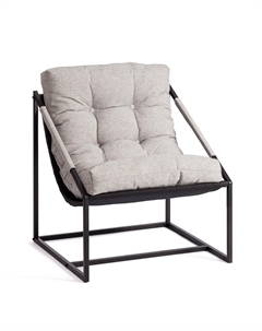 Кресло Charli / Чарли без подлокотника рогожка, серо-бежевый, 3M 16/2, 70х70х84 см Tc