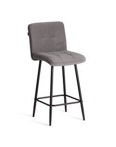 Полубарный стул Medeo велюровый, серый, 42х56х102 см Tc