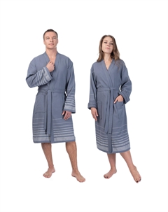 Халат унисекс Comfort серый р.54 Cleanelly basic