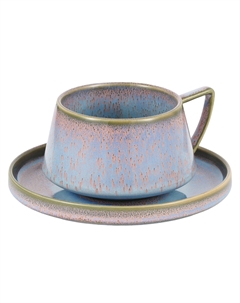 Чайная пара Merida чашка 200 мл, блюдце 14 см голубой Gipfel
