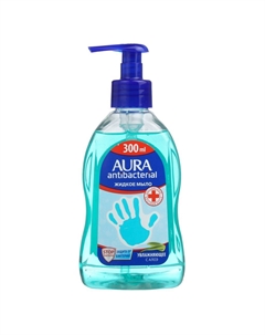Мыло жидкое Алоэ с антибактериальным эффектом 300 мл Aura