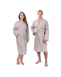 Халат унисекс Comfort бежевый р.50 Cleanelly basic