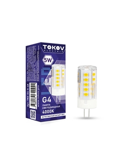 Лампа светодиодная капсула 5w цоколь G4 естественный свет Tokov electric