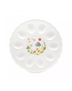 Блюдо для 10 яиц круглое, керамика 28 см Decor de table