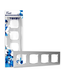 Рамка Pixel 4-м цвет алюминий Tokov electric