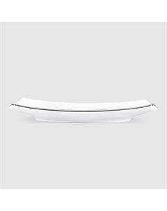 Тарелка квадратная ф.Принц 260х260 мм "Заводной край платиной" Башкирский фарфор