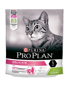 Сухой корм для кошек Delicate при чувствительном пищеварении с курицей 3 кг Purina pro plan