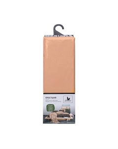 Простыня персиковый 180х220 см Belashoff