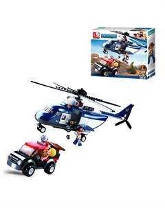 Конструктор полицейский вертолет (M38-B0656) Sluban