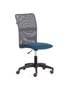 Кресло флок и ткань, сине-серое 41х44х101 см Tc