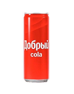 Напиток сильногазированный Кола, 330 мл Добрый