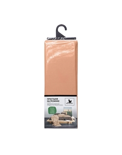 Простыня на резинке персиковый 90х200 см Belashoff