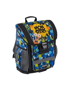 Ранец ученический с пластиковым дном ErgoLine 16 л Monsters Erich krause