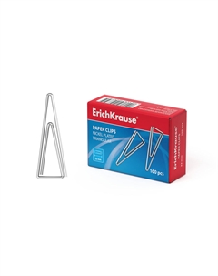 Скрепки металлические никелированные треугольные 3,2 см Erich krause