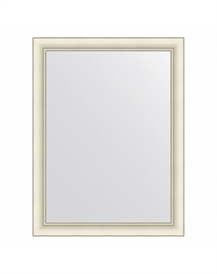 Зеркало в багетной раме белый с серебром 60 мм 64х84 см Evoform