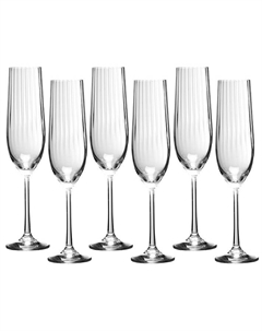Набор бокалов Waterfall для шампанского 190 мл 6 шт Crystalex
