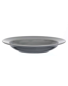 Тарелка глубокая Принц темно-серый 22,5 см Башкирский фарфор