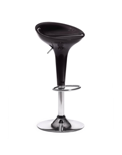 Стул барный ТС Nail пластиковый черный 42х44х67-88 см Tc