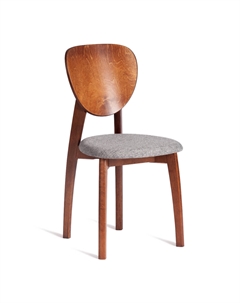 Стул ТС из бука коричневый с серым 42х42х85 см Tc