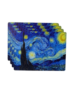 Набор подставок звездная ночь 4 шт 396х296 мм Genlex