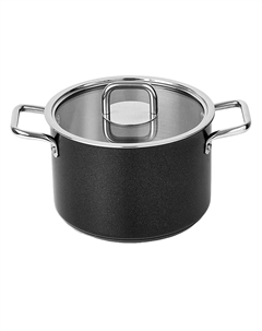 Кастрюля Comfort glass black 2,2 л 16 см Silampos