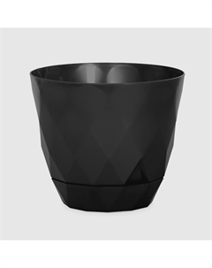 Горшок для цветов с поддоном Sunrise d145мм, 1,3л (черный перламутр) Lidex