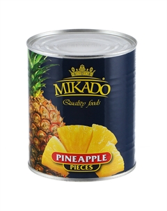 Ананасы кусочками в сиропе 850 мл Mikado