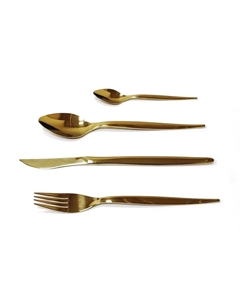 Набор столовых приборов Tiffany Gold PVD 6 персон 24 предмета Herdmar