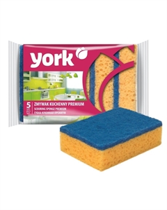 Набор губок для посуды Премиум 5 штук York