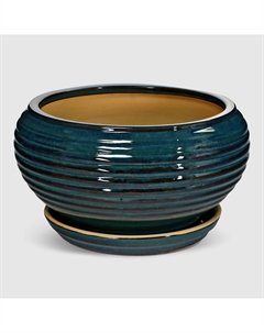 Горшок для цветов с поддоном Синий d33 Viet thanh