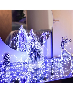 Гирлянда новогодняя электрическая 1890 led холодный белый 1,5+69,89 м со стартовым шнуром Best technology