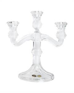 Подсвечник хрустальный 3-х рожковый Crystal bohemia