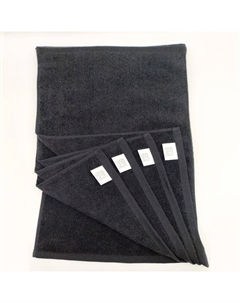 Набор махровых салфеток Дэйзи черный 30х50 см 5 шт Sofi de marko